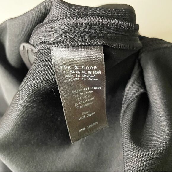 Rag & Bone tight stretchy ruffle Hem Black Mini skirt 6 - Picture 6 of 12